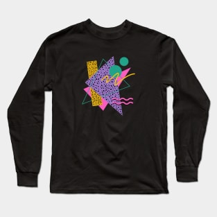 Memphis Pattern 51 / 80s Retro Long Sleeve T-Shirt